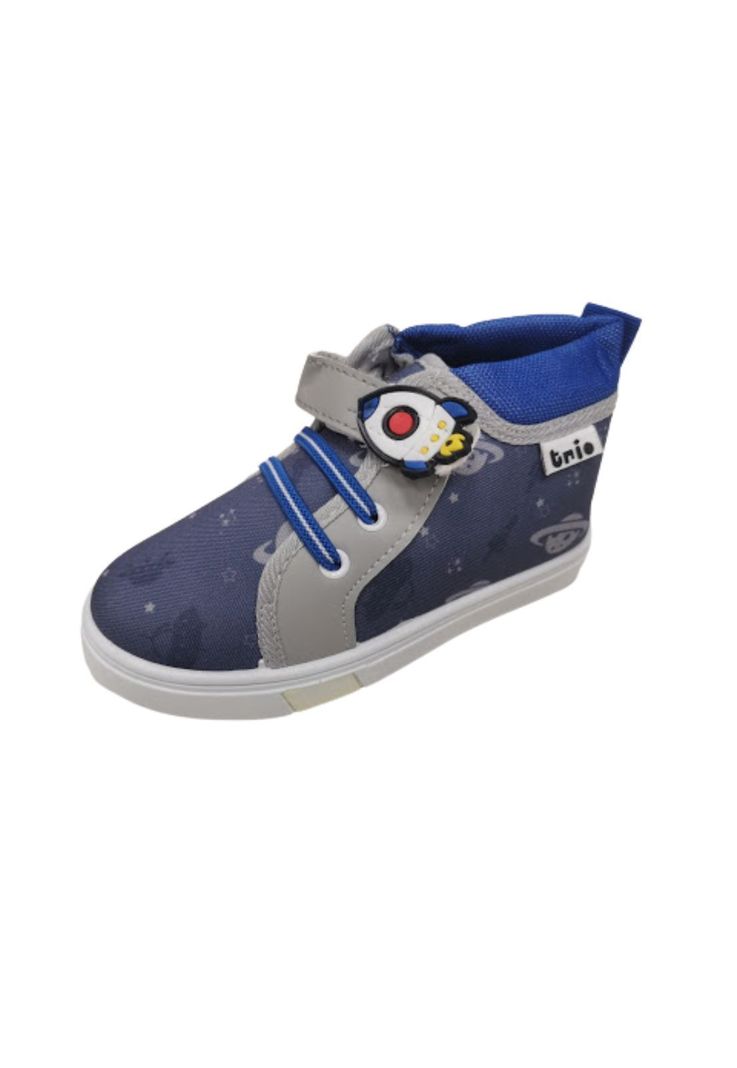 Zapatilla Deportiva Niño Con Caña Azul-0