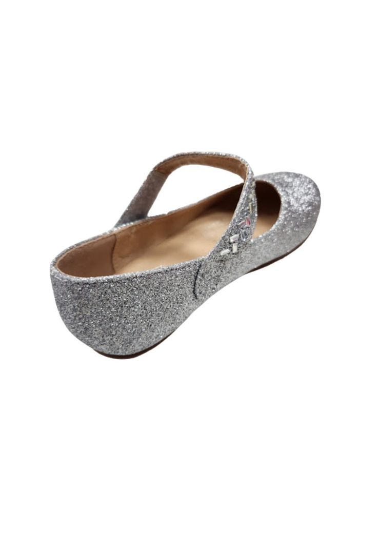 Zapato Brillante de Vestir Plateado Niña-2
