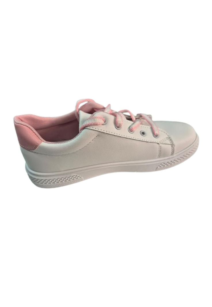 Zapatilla Casual Mujer Blanco Rosa-1