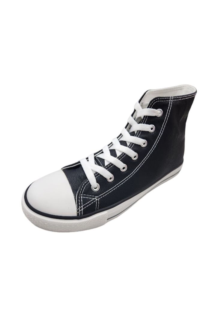 Zapatilla Con Caña Negro Unisex-0