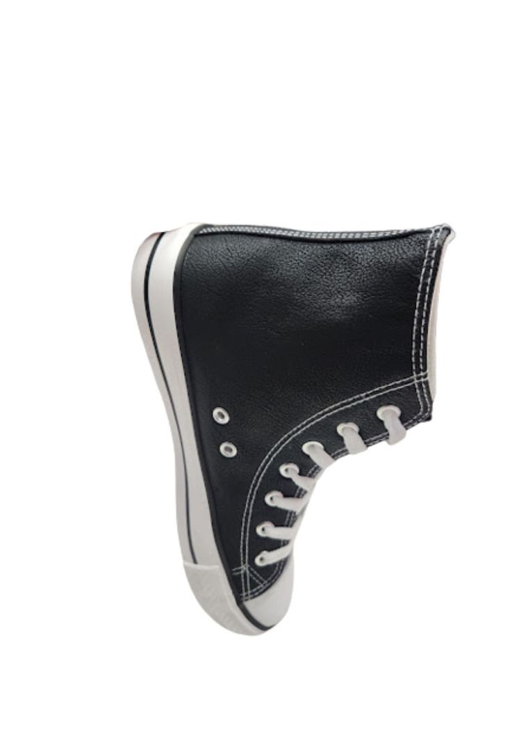 Zapatilla Con Caña Negro Unisex-1
