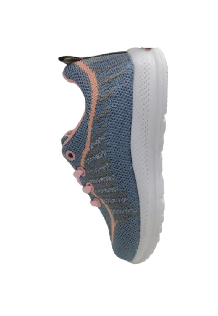 Zapatilla Deportiva Niña Celeste Rosa-2
