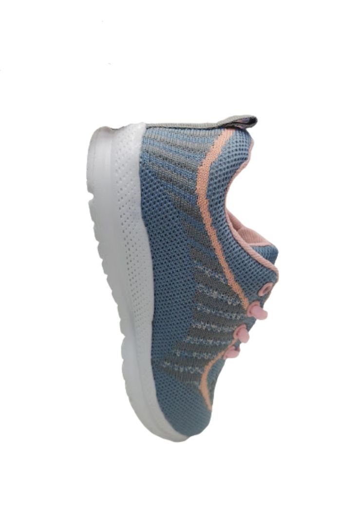 Zapatilla Deportiva Niña Celeste Rosa-3