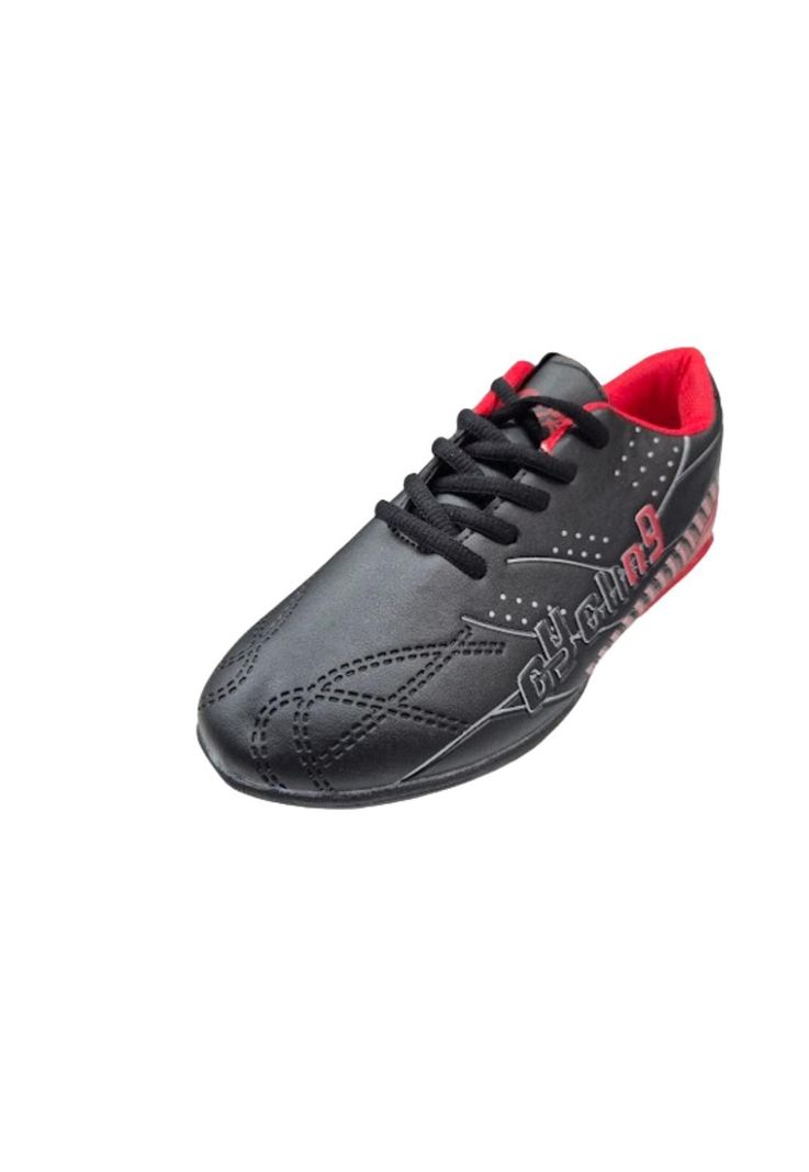Zapatilla de Fútbol Niño Negro Rojo-0