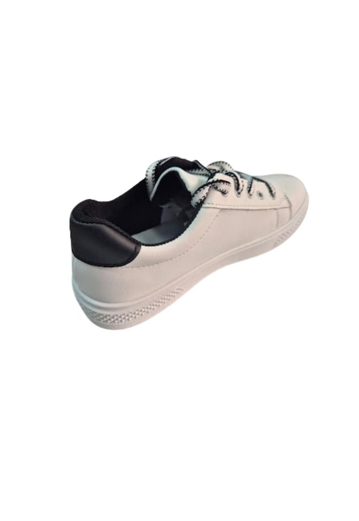 Zapatilla Mujer Blanco Negro Casual-1