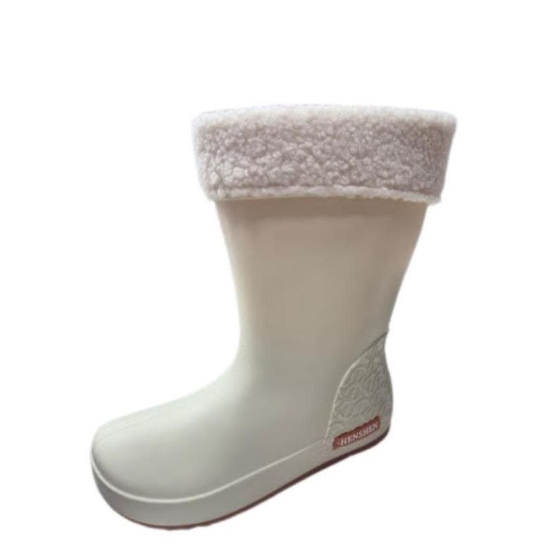 Bota de Agua Lluvia Mujer Beige-0