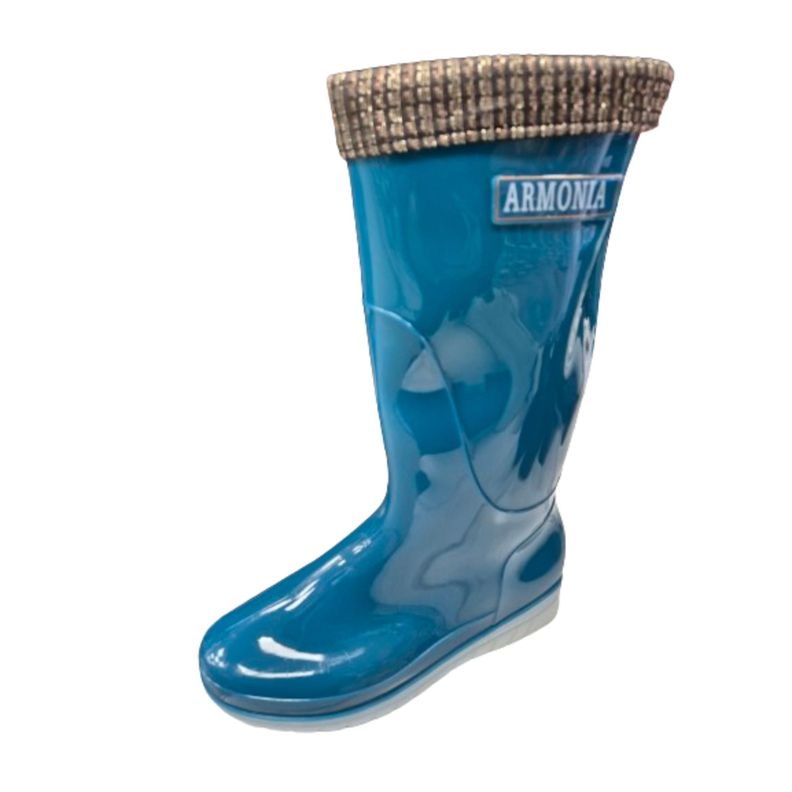 Bota de Agua Lluvia Turquesa Mujer-0