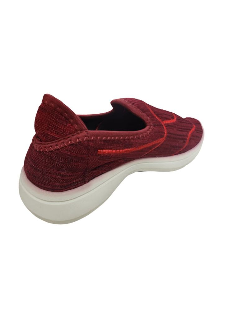 Zapatilla Mujer Rojo Sin Cordones-1