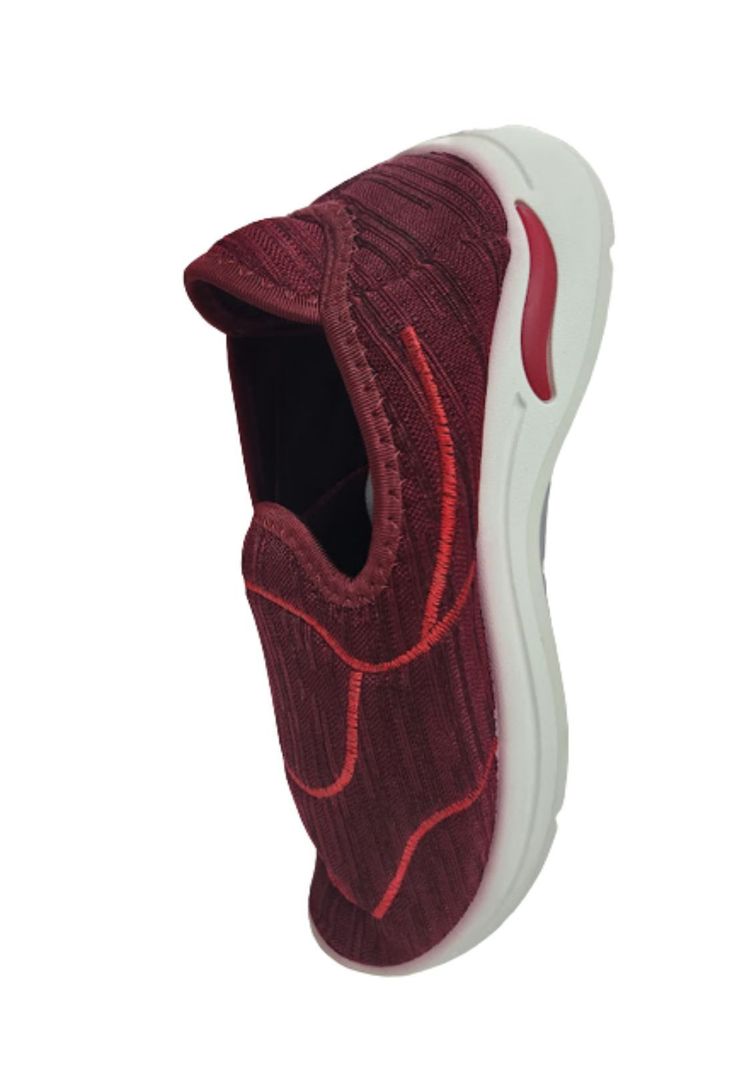 Zapatilla Mujer Rojo Sin Cordones-2