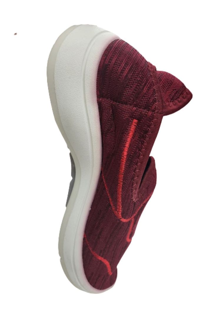 Zapatilla Mujer Rojo Sin Cordones-3