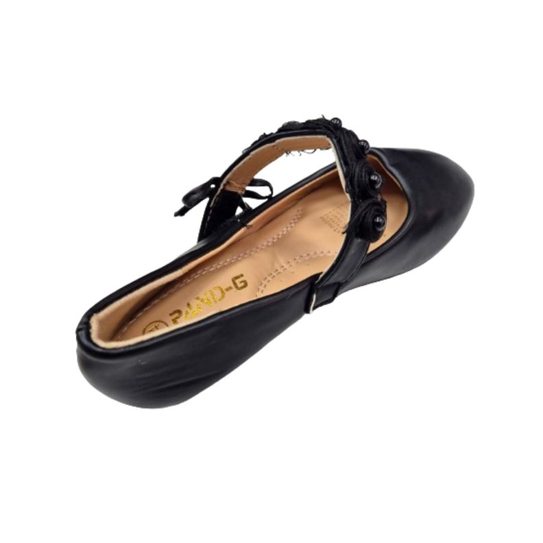 Zapato de Vestir Negro Niña Velcro-2