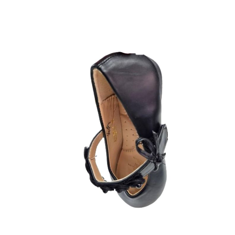 Zapato de Vestir Negro Niña Velcro-3