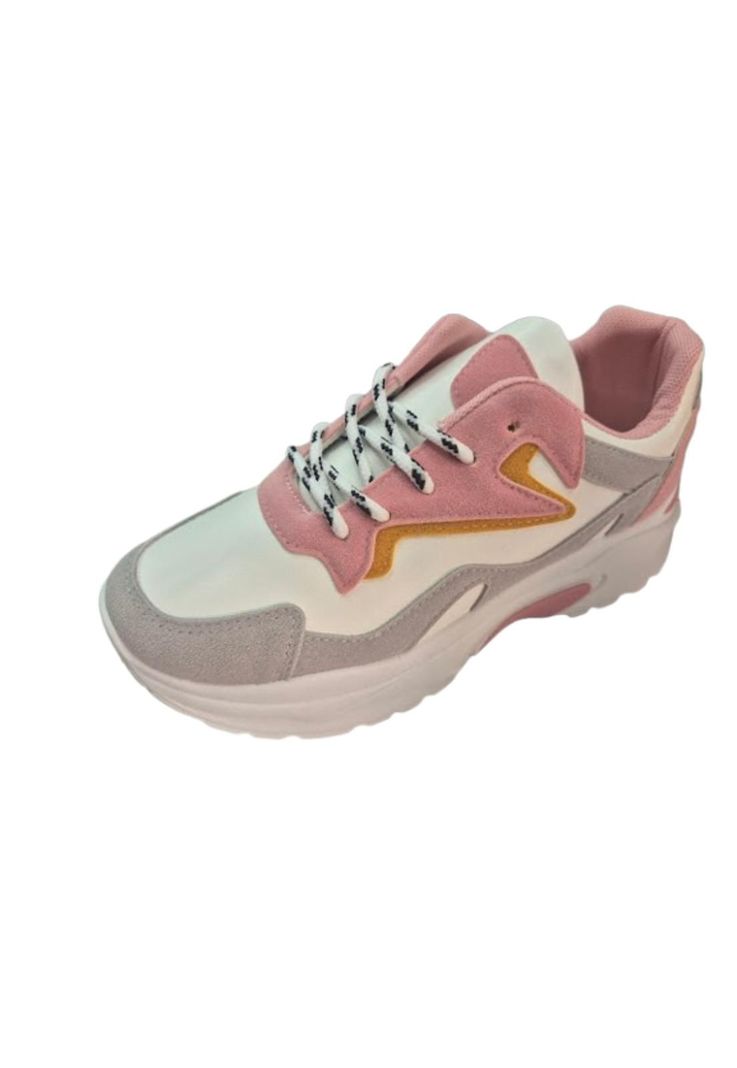 Zapatilla Urbana Casual Blanco Rosa Mujer-1