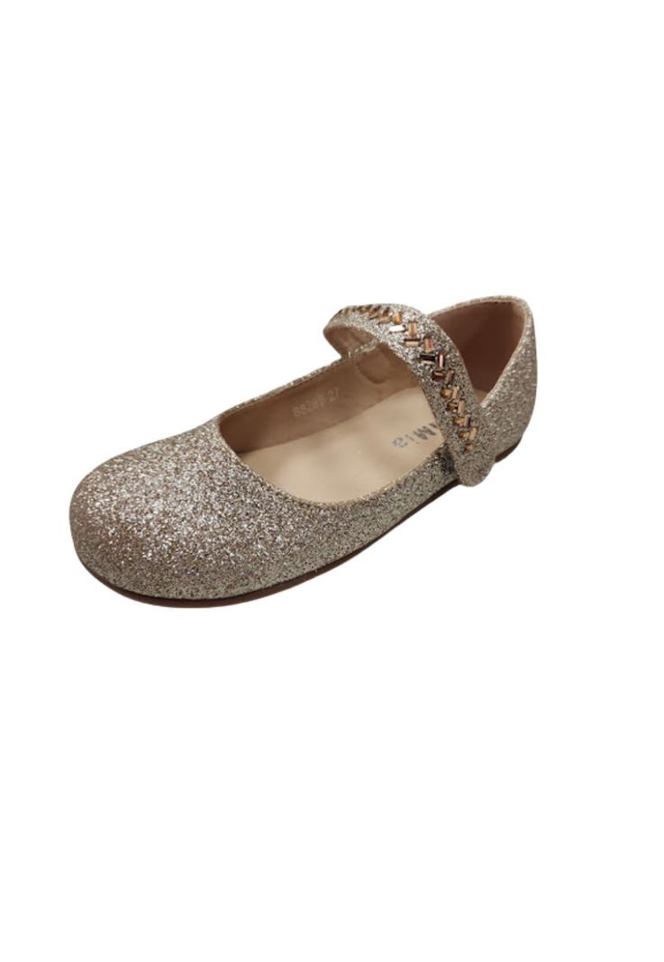 Zapato Brillante Dorado Niña-0