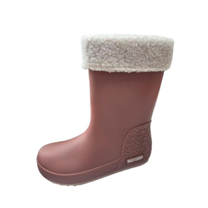 Bota de Agua Lluvia Mujer Burdeo-0