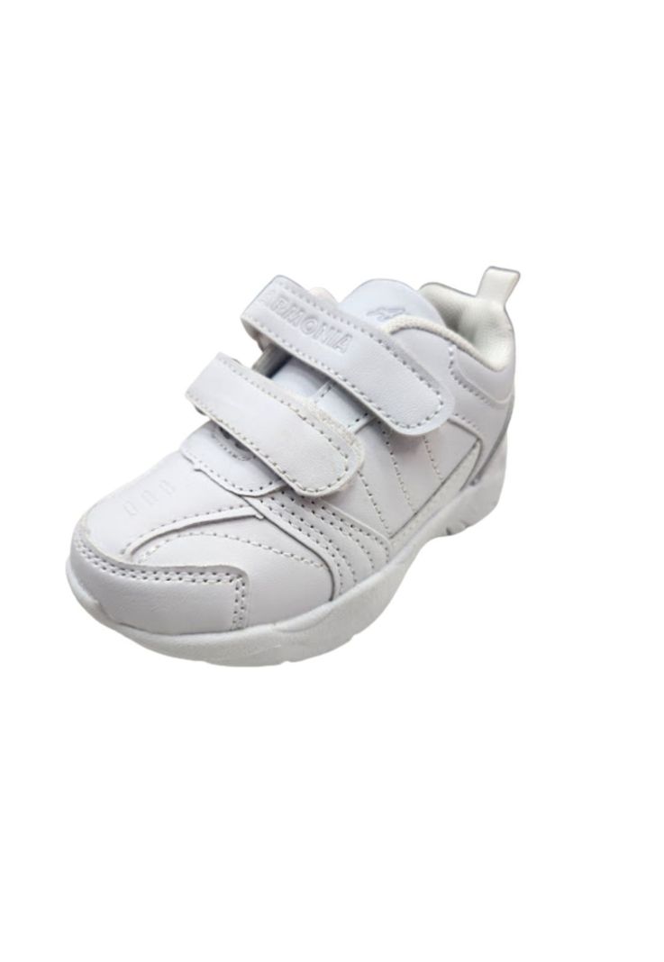 Zapatilla Escolar Blanco Velcro-0
