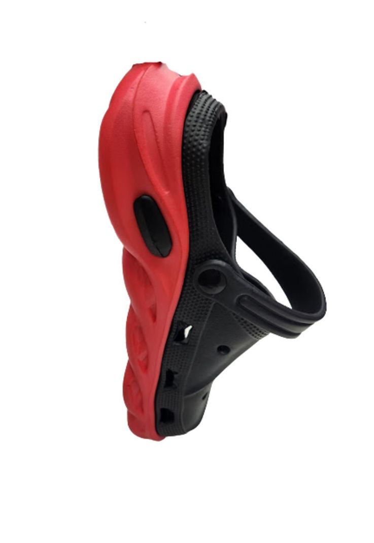 Sandalia Hombre Negro Rojo Antideslizante-2
