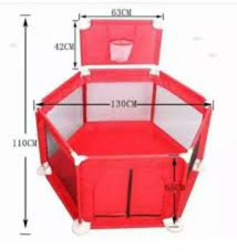Corral Para Bebes Rojo-1