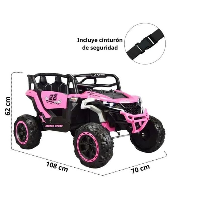 Jepp Auto A Bateria 12v Con Control Remoto Can Am Rosa-3