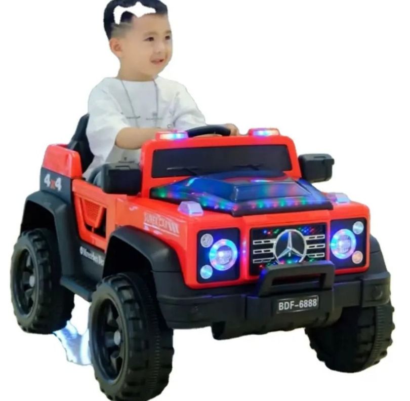 Auto Jeep A Batería 12V Con Control Remoto 6888 Rojo-3