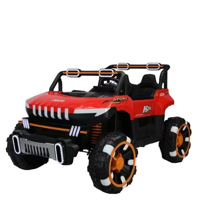 Jeep Auto A Bateria 4X4 Para Niños Rojo-0