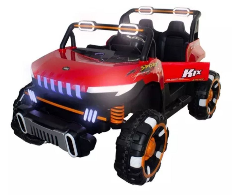 Jeep Auto A Bateria 4X4 Para Niños Rojo-1