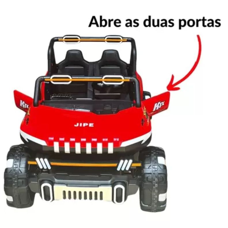 Jeep Auto A Bateria 4X4 Para Niños Rojo-3