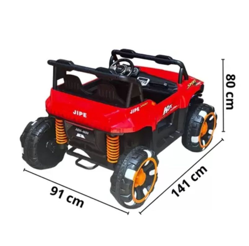 Jeep Auto A Bateria 4X4 Para Niños Rojo-6
