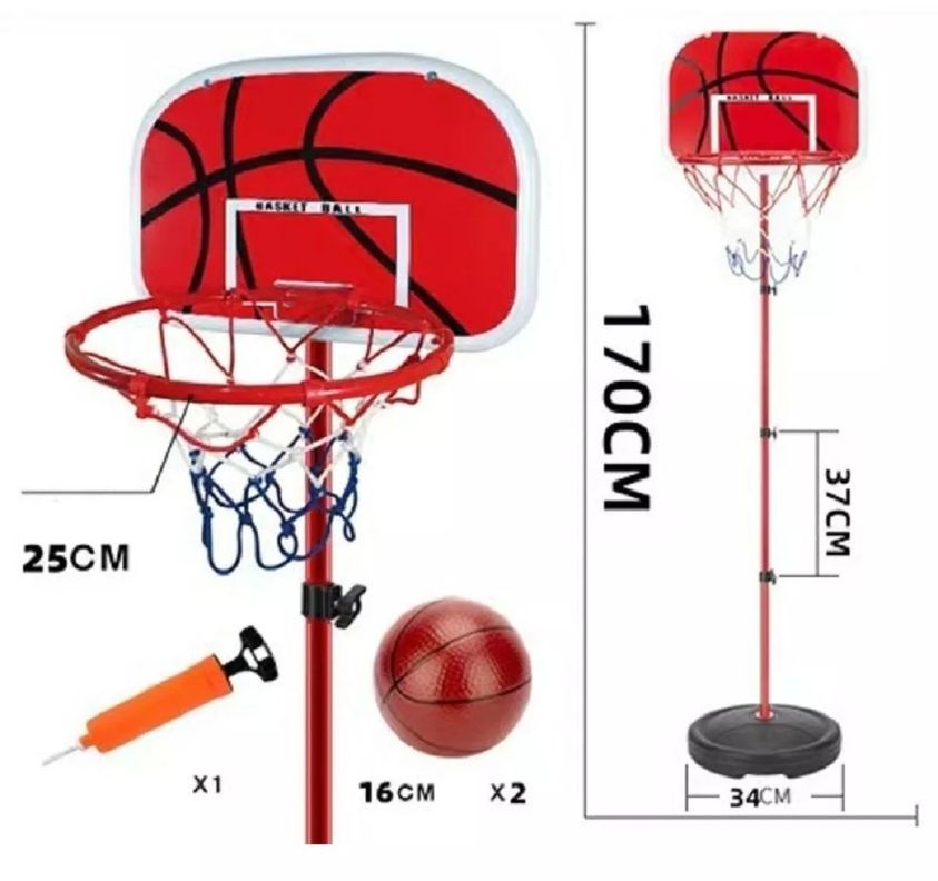 Aro de Basquetball Ajustable Para Niños-1