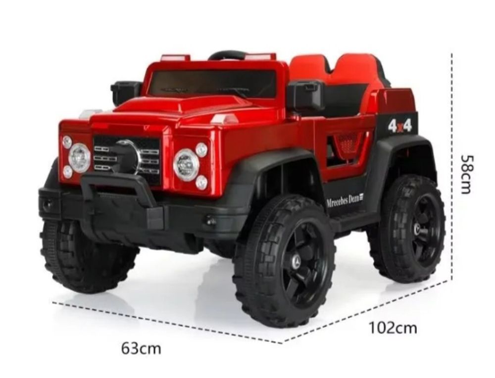 Auto Jeep A Batería 12V Con Control Remoto 6888 Negro-2