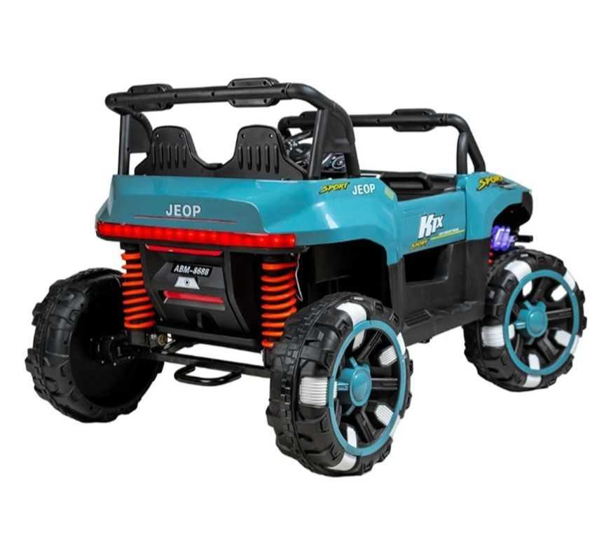 Jeep Auto 4X4 A Bateria Para NiÑos Azul Acero-2