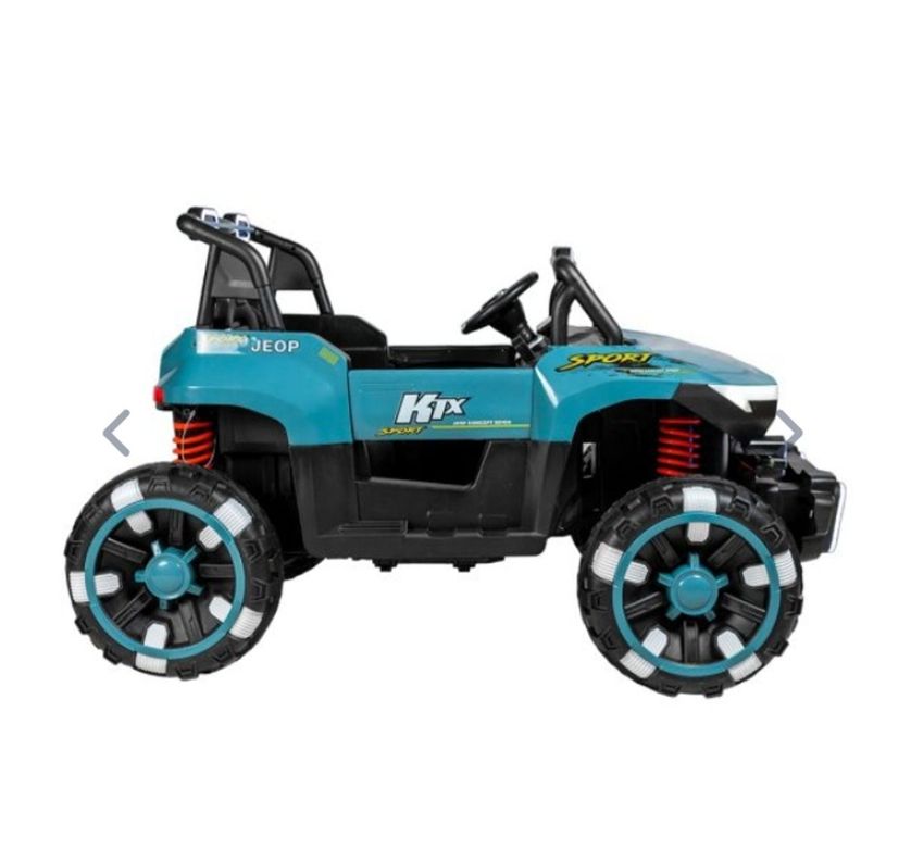 Jeep Auto 4X4 A Bateria Para NiÑos Azul Acero-3