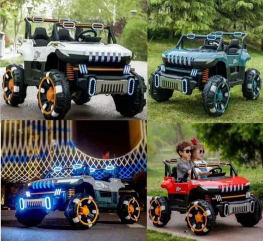 Jeep Auto 4X4 A Bateria Para NiÑos Azul Acero-6