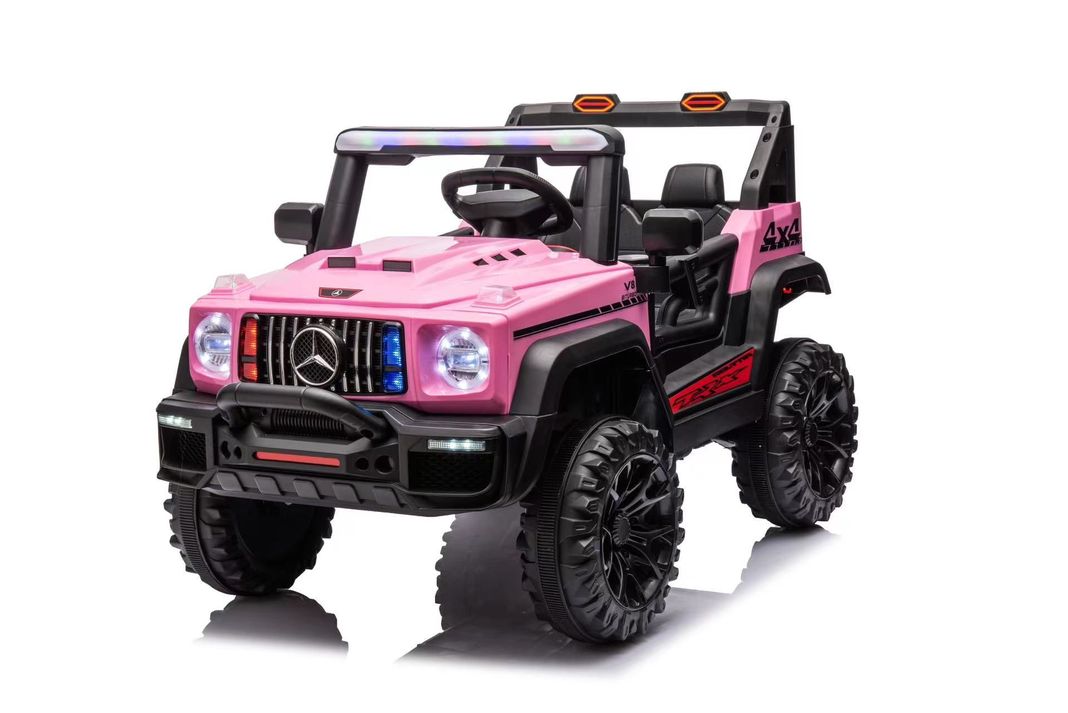 Jeep Auto A Bateria Con Control 12V 9888 Rosa-1