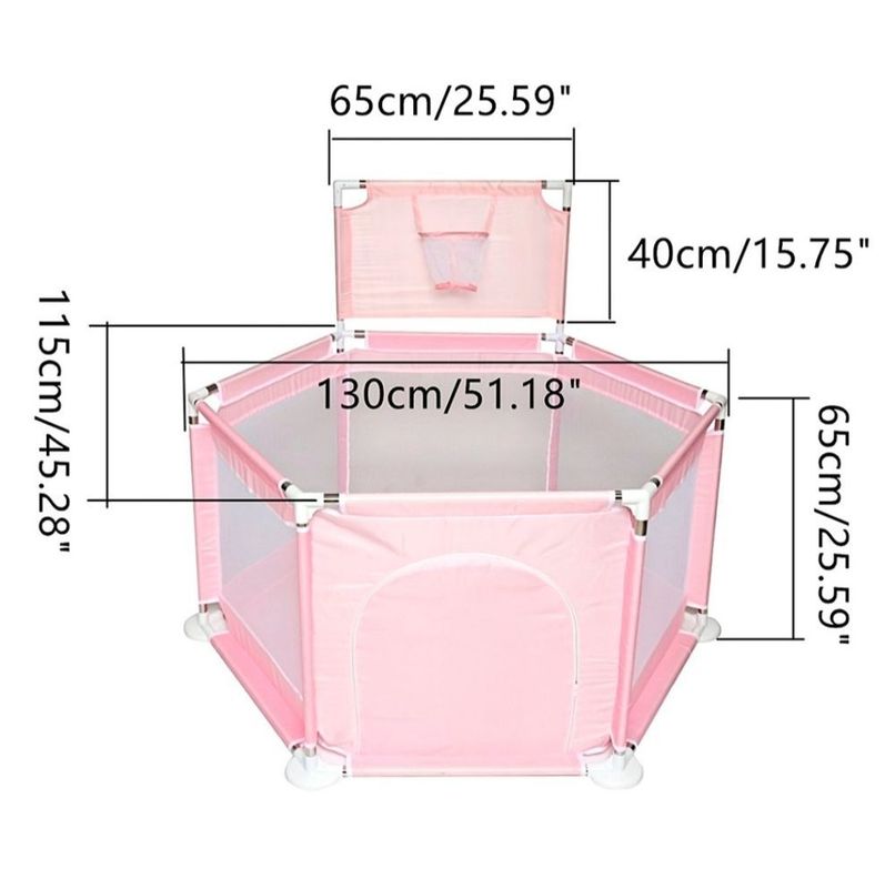 Corral Para Bebes Rosa-2