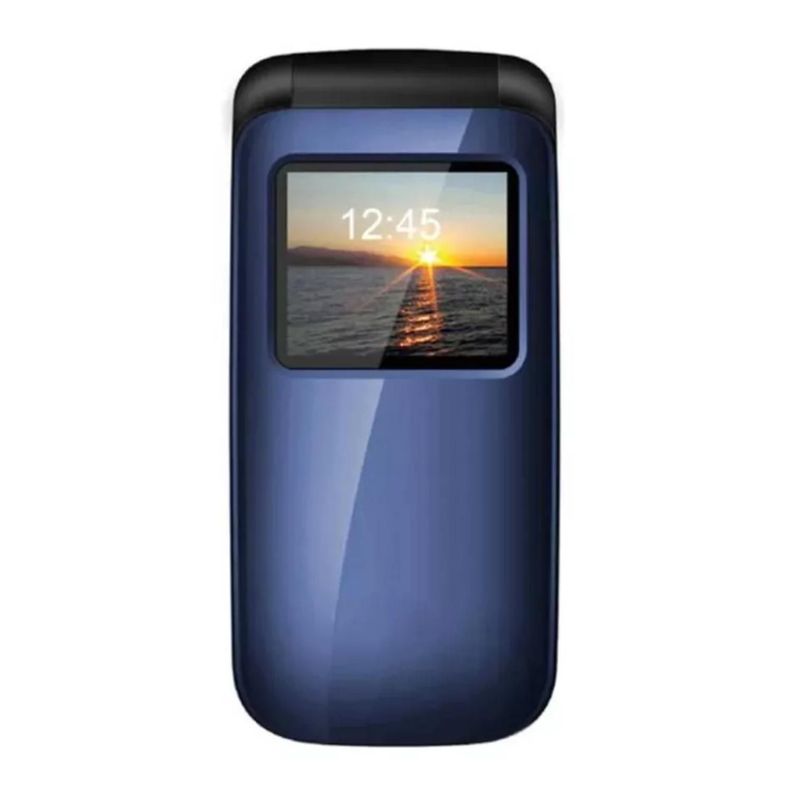 Telefono Senior Adulto Mayor Tipo Almeja 4G Azul-0