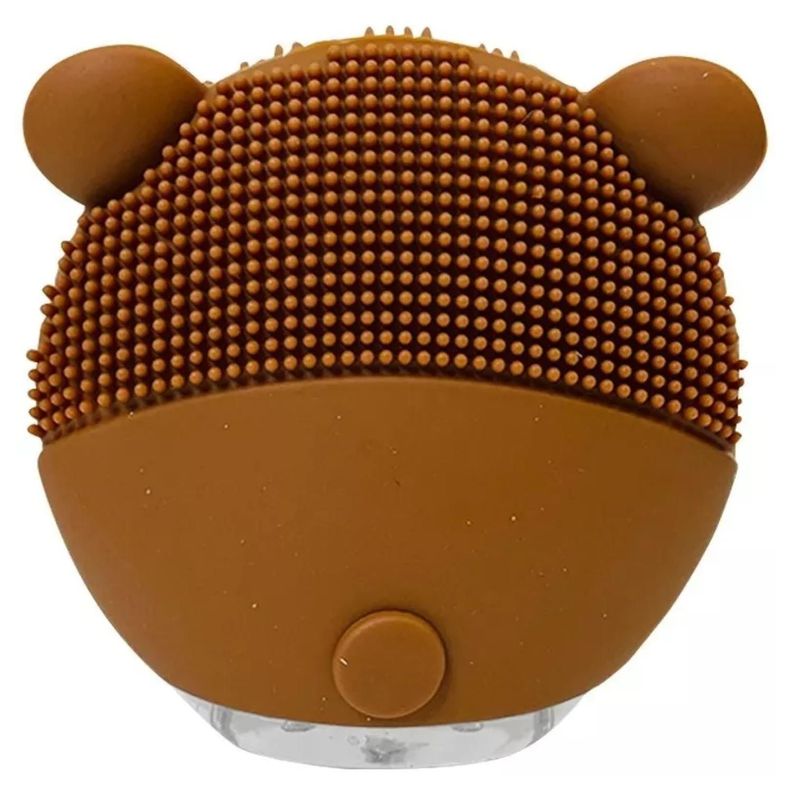 Cepillo Limpieza Facial Sonico De Silicona USB Osito Cafe-2