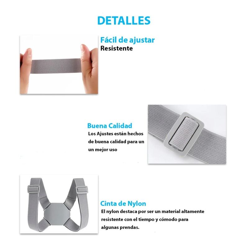 Corrector De Postura Ajustable Electrico USB Clavicula Columna -1