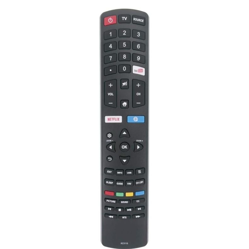 Control Remoto Universal Para Tv TCL Daewoo Philco JVC  Negro LBN-0