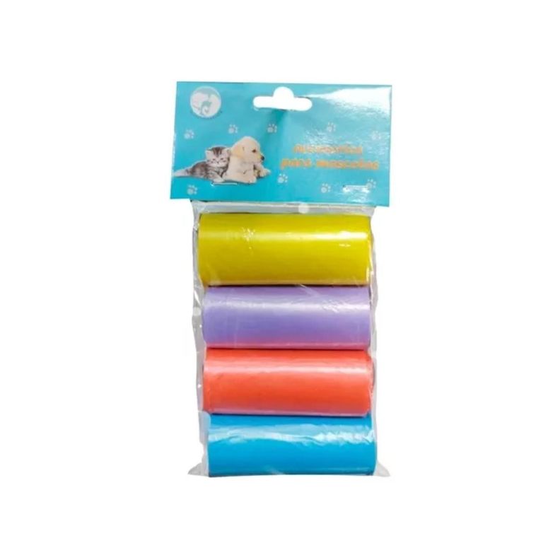 Pack 10 Bolsas Para Desechos Fecas Perros Mascotas colores-0