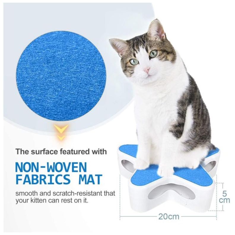 Juguete Interactivo Para Gatos Pluma Giratoria Mascotas-2