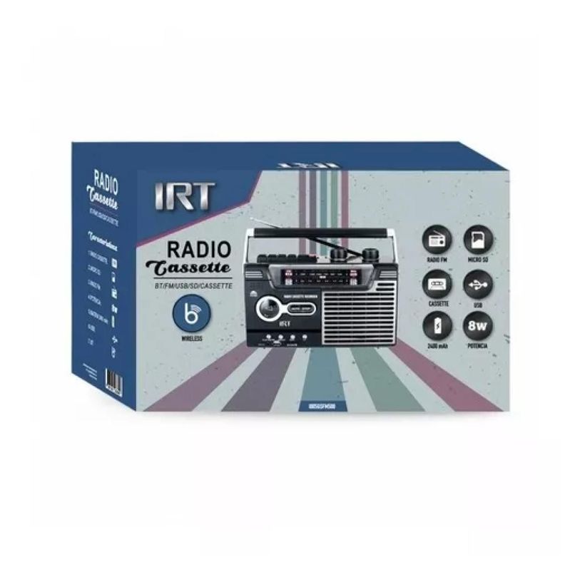 Radio Cassette Bluetooth AUX USB  IRT-1
