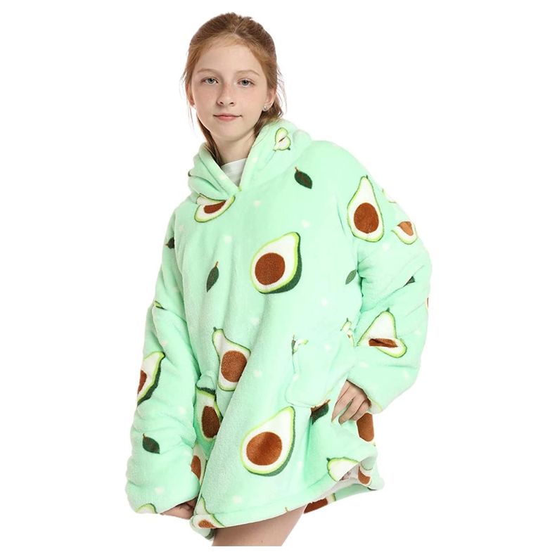 Poleron De Polar Manta Para Invierno Infantil Verde Palta-1