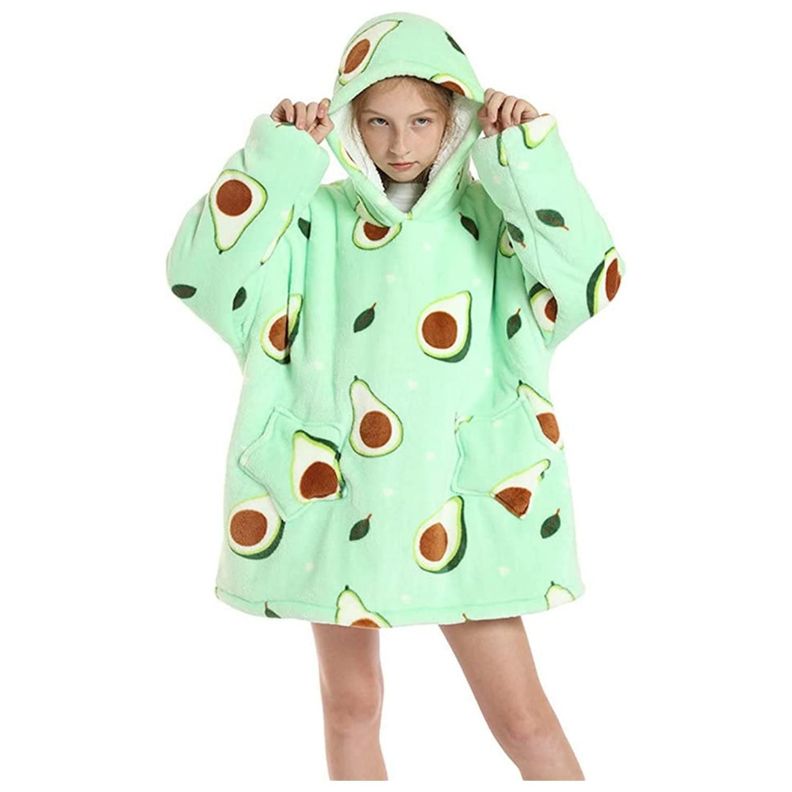 Poleron De Polar Manta Para Invierno Infantil Verde Palta-4