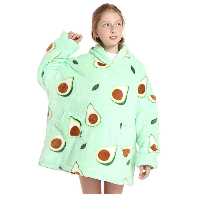 Poleron De Polar Manta Para Invierno Infantil Verde Palta-2