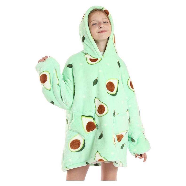 Poleron De Polar Manta Para Invierno Infantil Verde Palta-0