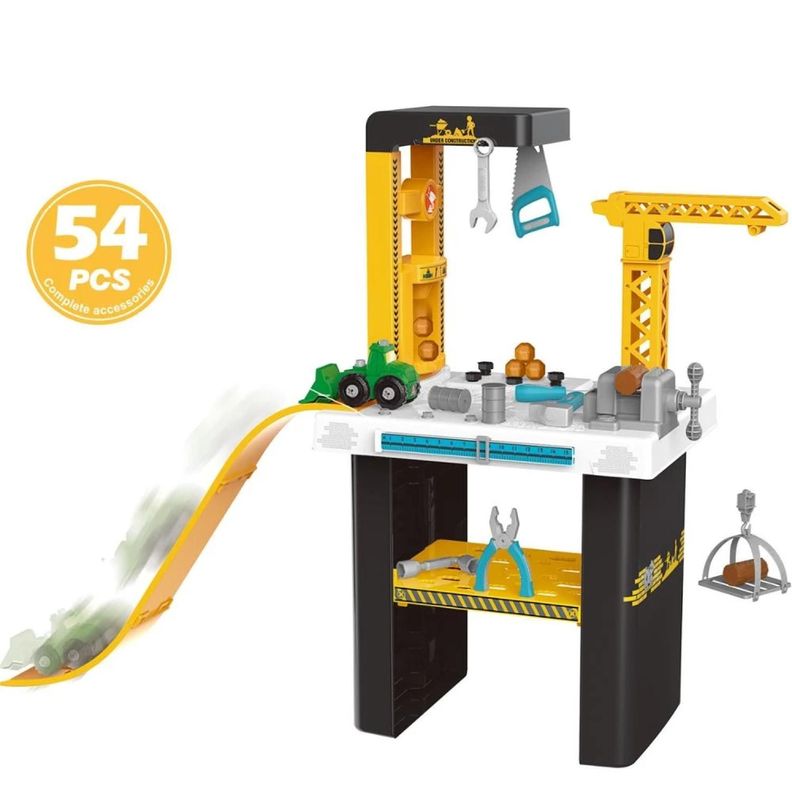 Juguete Set Mesa De Herramientas 54 Piezas Amarillo 82Cm-1