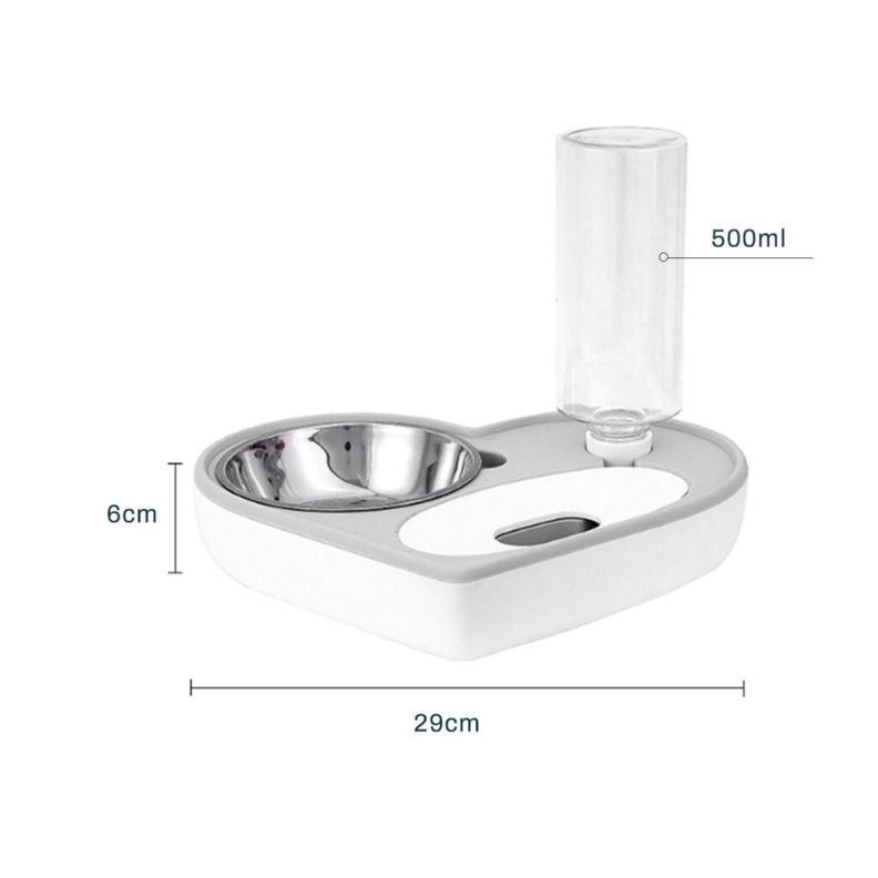 Plato Tazon Comida Para Mascotas Dispensador Agua Automatico-1