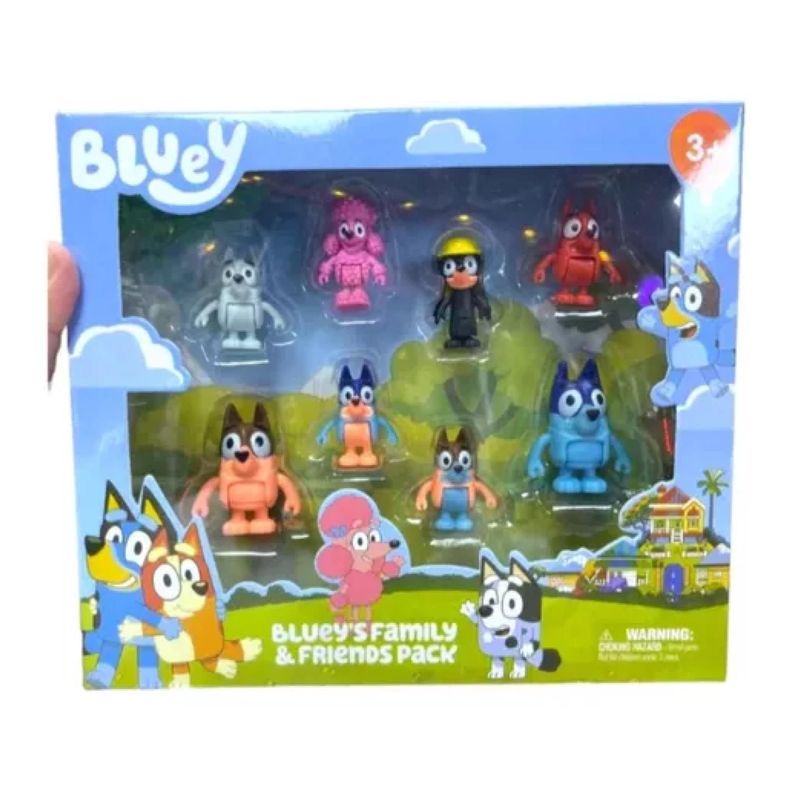 Juguete Set 8 Figuras Articuladas Bluey Y Su Familia Infantil-0