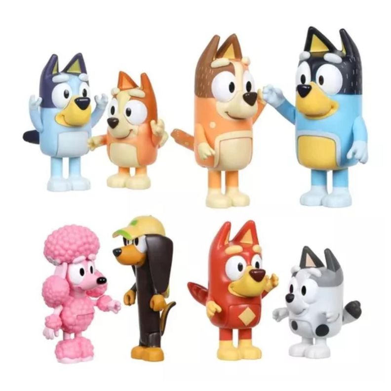 Juguete Set 8 Figuras Articuladas Bluey Y Su Familia Infantil-3